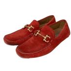 サルヴァトーレフェラガモ Salvatore Ferragamo レザードライビングシューズ MS 95764 レッド サイズ：7 1/2(26.5c