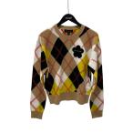 ショッピングJACOBS 【値下げ】MARC JACOBS 25AW プレッピー デイジー アーガイル クルーネックニット 2F5RTP013K12 ベージュ×ブラック サイズ：L (神戸店)