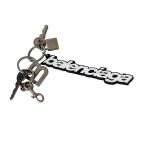 ショッピング比較 バレンシアガ BALENCIAGA KITチャームキーリング ブラック×シルバー