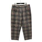 ショッピングsupreme シュプリーム×ディッキーズ Supreme×Dickies double knee baggy jean チェック ダブルニーパンツ グレー×ベージュ