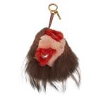 フェンディ FENDI キーホルダー ブラウン×レッド