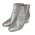 サルヴァトーレフェラガモ Salvatore Ferragamo Florrie  ミラーショートブーツ シルバー サイズ：7(24cm相当）