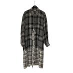 バレンシアガ BALENCIAGA チェック シャツワンピース 543136 ホワイト×ブラック サイズ：34