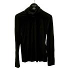 ショッピングイヴサンローラン イヴサンローラン Yves Saint Laurent タートルネックカットソー 736610 ブラック サイズ：M