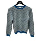 グッチ GUCCI GGキャンバス クルーネックニット 574598 ブルー サイズ：12