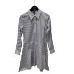 ショッピングヴィトン ルイヴィトン LOUIS VUITTON ストライプ シャツワンピース RW191W BU4 FGDR10 ホワイト×ブラウン サイズ：34