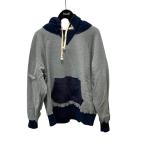 スリーフェイス threeface double face after hoodie プルオーバーパーカー グレー サイズ：XL