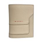 ショッピングMARNI マルニ MARNI サフィアーノレザー 2つ折り財布 PFMOQ14U27 ベージュ