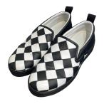 ショッピングヴェネタ ボッテガヴェネタ BOTTEGA VENETA マキシイントレチャート チェッカー柄スリッポンスニーカー ブラック×ホワイト サイズ：42(約27cm