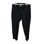 ショッピングプラダ プラダ PRADA 裾レザーパッチ スラックスパンツ ブラック サイズ：50