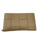 ボッテガヴェネタ BOTTEGA VENETA マキシイントレチャート カセットジップアラウンド 長財布 ベージュ