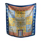 エルメス HERMES PARIDAIZA カレ90 スカーフ ブルー×オレンジ