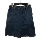 ミュウミュウ MIU MIU VINTAGE DENIM PLEATS SKIRT デニムスカート インディゴ サイズ：27