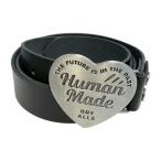 hyu- man meidoHUMAN MADE LEATHER BUCKLE BEL ремень газораспределения черный 