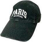 【値下げ】BALENCIAGA 22SS CITIES PARIS CAP USED加工キャップ ブラック サイズ:S (渋谷神南店)