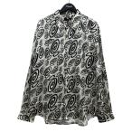 ステューシー stussy SWIRLY S SILK SHIRT シルクシャツ ベージュ×ブラック サイズ:L