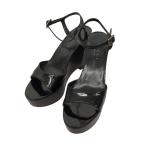 [ снижение цены ]GUCCI Wedge подошва ремешок сандалии 106 4001 черный размер :6 (fre spo восток Osaka магазин )