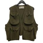 アンスクリア INSCRIRE 23AW WOOL JERSEY FIELD VEST ニットベスト オリーブ サイズ:38