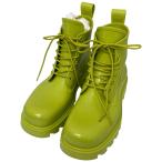【値下げ】BOTTEGA VENETA ストライドラバーブーツ 黄緑 サイズ：42 (EC)