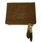 ショッピングミュウミュウ ミュウミュウ MIU MIU ナッパレザーウォレット ブラウン