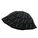 フェンディ FENDI ズッカ柄バケットハット ブラック×グレー サイズ：L