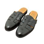 ジャランスリウァヤ×ビームスライツ Jalan Sriwijaya×BEAMS Lights レザーミュール ブラック×ブラウン サイズ：9