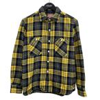 リーバイス LEVI’S ネルシャツ イエロー×ネイビー サイズ：M