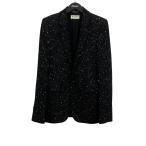 ショッピングスパンコール サンローランパリ Saint Laurent Paris スパンコールテーラードジャケット ブラック サイズ：46