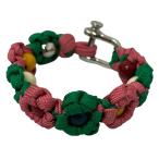 [ снижение цены ]AMBUSH FLOWER PARACORD BRACELET цветок дизайн браслет зеленый × розовый размер :- ( Shibuya бог юг магазин )