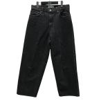 ジョンブル Johnbull 13oz デニム ワイドテーパードジーンズ JY231P02 ブラック サイズ:30