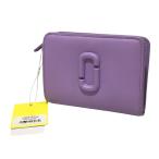 【値下げ】MARC JACOBS 【ザレザーカバード Jマーク コンパクト コンパクトミニ】 2つ折り財布 2S4SMP007S02 バイオレット (EC)
