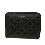 セリーヌ CELINE トリオンフラウンドジップ財布 ブラウン