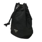 プラダ PRADA 三角プレート巾着バッグ インディゴ