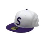 ショッピングシュプリーム シュプリーム×ニューエラ Supreme×New Era 【Reaper S Logo】 Ｓロゴキャップ ホワイト×パープル サイズ：7 1/2