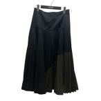 フェンディ FENDI プリーツスカート FQ6756 A3N0 ブラック×カーキ サイズ：42