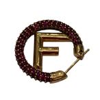 [ снижение цены ]FENDI crystal Logo серьги efiz размер :- ( Shinjuku магазин )