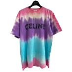 セリーヌ CELINE 21SS スタッズロゴタイダイTシャツ パープル×マルチカラー サイズ：XS