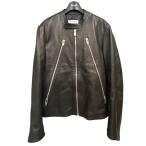 【値下げ】Maison Margiela 16AW 「5Zip Leather Riders Jacket」八の字ライダースジャケット ブラック サイズ：46 (新宿店)
