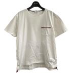 トム・ブラウン THOM BROWNE トリコロールライン胸ポケットTシャツ ホワイト サイズ：2