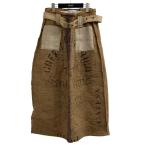 [ снижение цены ]POLYHEDRON [LONG JUTE SKIRT2] Vintage linen bell tedo юбка натуральный размер :M (EC)