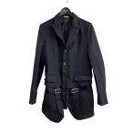 ショッピングGARCONS ブラックコムデギャルソン BLACK COMME des GARCONS ポリ縮テーラードジャケット 1G-J013 ブラック サイズ：S