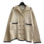 ショッピングCHANEL 【値下げ】CHANEL ハイネックリブジャケット アイボリー サイズ：38 (EC)