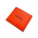 【値下げ】BALENCIAGA 2つ折り財布 594549 オレンジ (EC)