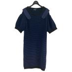 フェンディ FENDI プルオーバーニットワンピース FZ8412 ネイビー サイズ：42