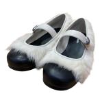 ショッピングugg 【値下げ】UGG×AMBUSH MARY JANE ローカットスニーカー ホワイト サイズ：24.0cm (EC)