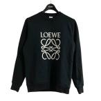 ショッピングLOEWE ロエベ LOEWE クルーネックアナグラム刺繍スウェット H6109900CR ブラック サイズ：XS