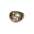 ショッピングミュウミュウ ミュウミュウ MIU MIU transparent Plexiglas And Metal Ring ロゴクリアリング ゴールド サイズ：号数:16