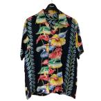サンサーフ Sun Surf アロハシャツ ブラック×マルチカラー サイズ:L