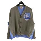 ヴィヴィアンウエストウッドレッドマン Vivienne Westwood RED MAN シャツドッキングニット スカイブルー×グレー サイズ:48