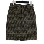 [ снижение цены ]FENDI Zucca рисунок юбка Brown размер :42 ( Shinjuku магазин )